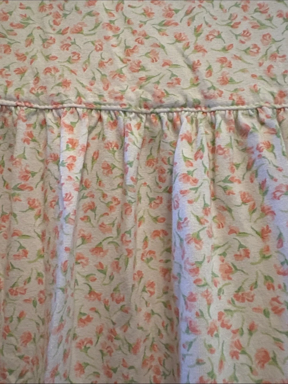Eileen West Orange Floral Lace Detail Nightgown